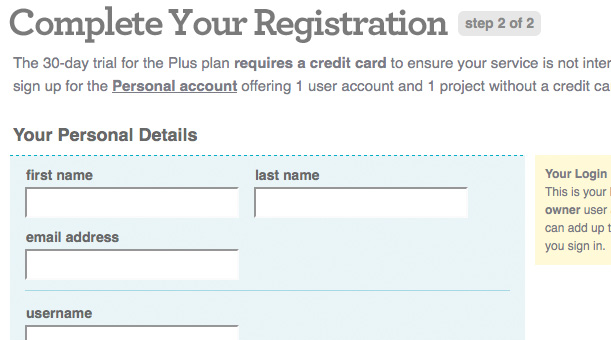 Form Registration Steps
