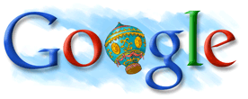Google Logo - 1st Hot Air Balloon Launch Anniversary