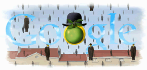 Google Logo - Rene Magritte's Birthday