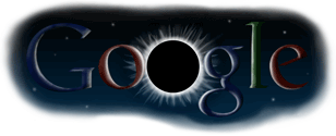 Google Logo - Historically Long Solar Eclipse