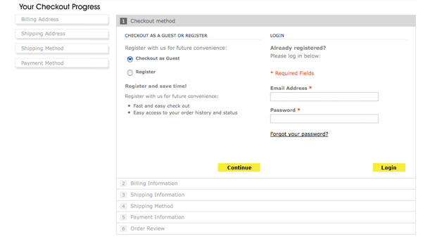 One Page Checkout