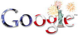 Google Logo - 4th of July