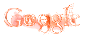 Google Logo - Leonardo da Vinci's Birthday