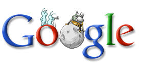Google Logo - Lunar Landing Anniversary