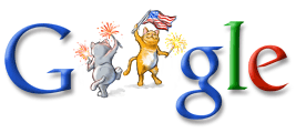 Google Logo - 4th of July