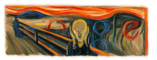 Google Logo - Edvard Munch's Birthday
