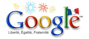Google Logo - Bastille Day