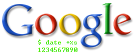 Google Logo - Unix 1234567890